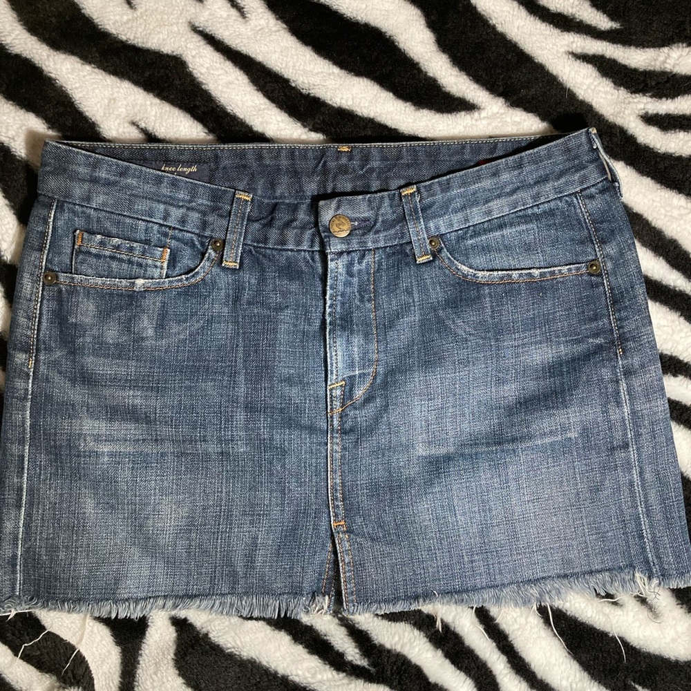 Denim mini skirt